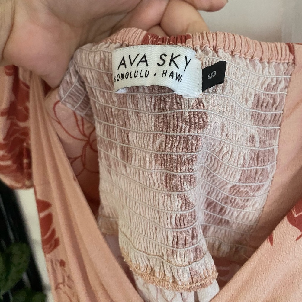 Ava Sky Plumeria Mini Dress - Picture 3 of 4